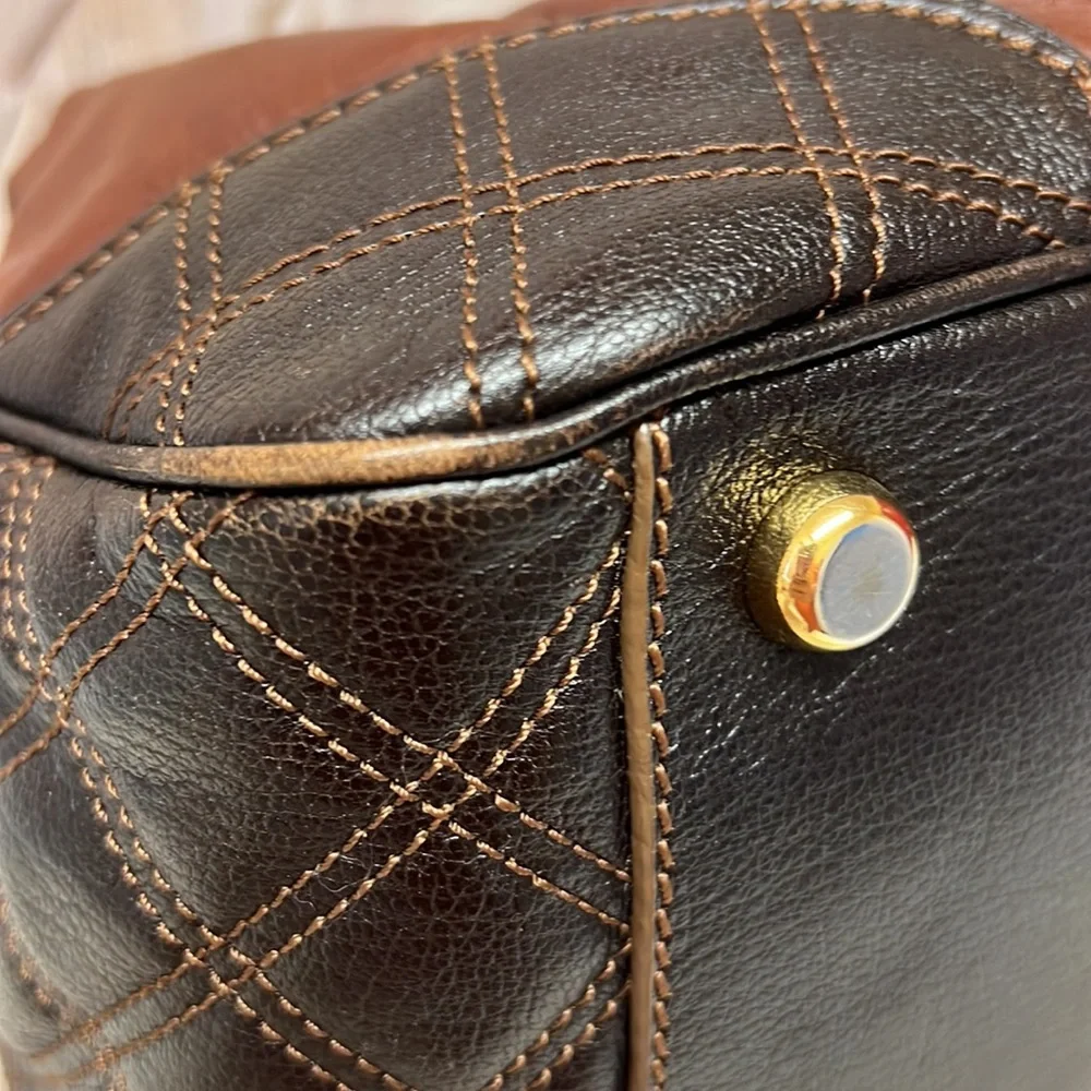 Marc Jacobs Gordon Satchel Handbag In Truffle Leather MSRP $1295 - Picture 11 of 13